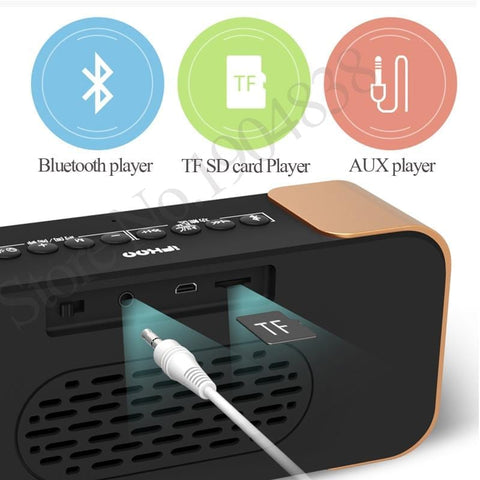 eprolo TOP ROAD Portable Bluetooth Speaker Stereo Bass boombox LED Display Support Handsfree Mic FM Alarm Clock TF