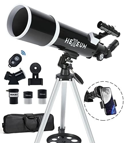 HEXEUM Camera 80mm Aperture 600mm Fully Multi-Coated Telescope for Adults & Beginner Astronomers