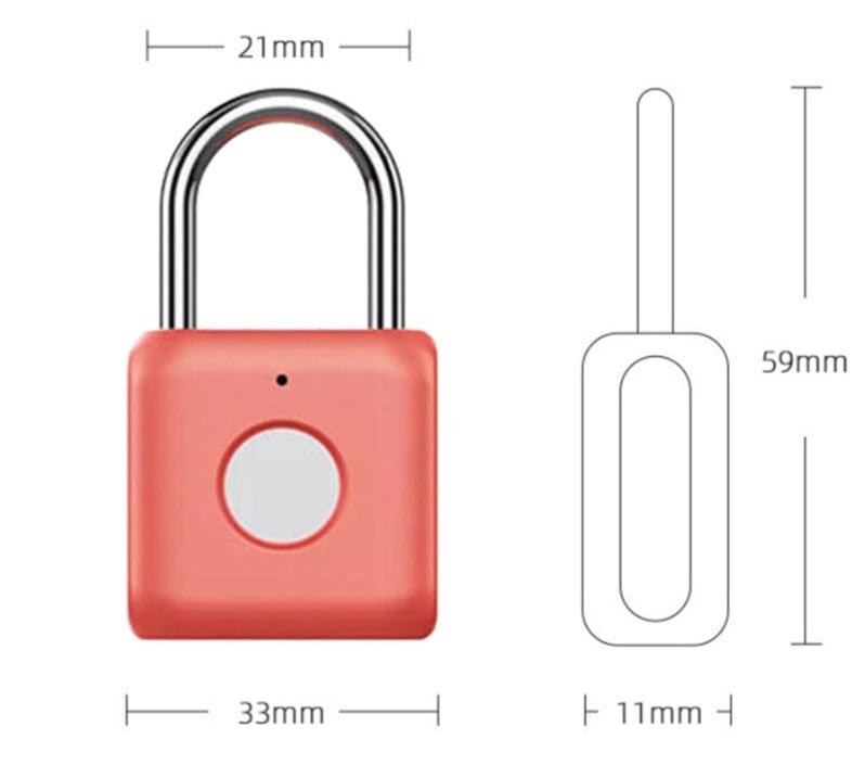 Hypersku Flat price - red Xiaomi Uodi Kitty Smart Fingerprint Padlock