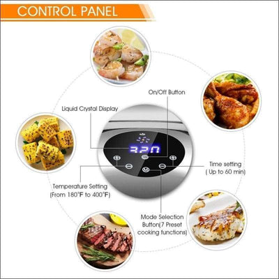 Novarian Creations Electric Air Fryer Black / United States / US Oil Free Rapid Electric Air Fryer