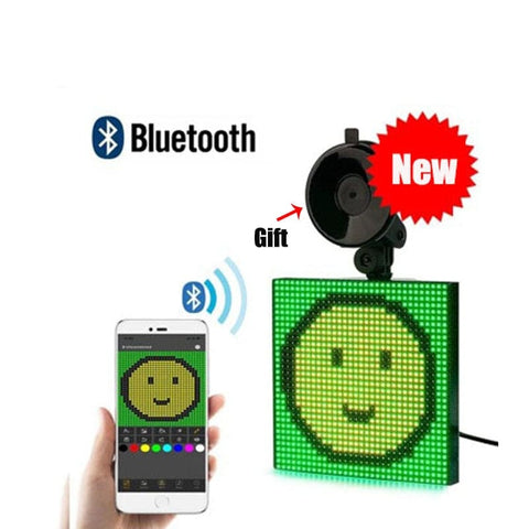 Smart Tech Shopping Accessories Smart Car Emoji Display, Mojipic Emoji Car Display, LED Display Screen APP Remotely Control GIF Programmable Car Accessories