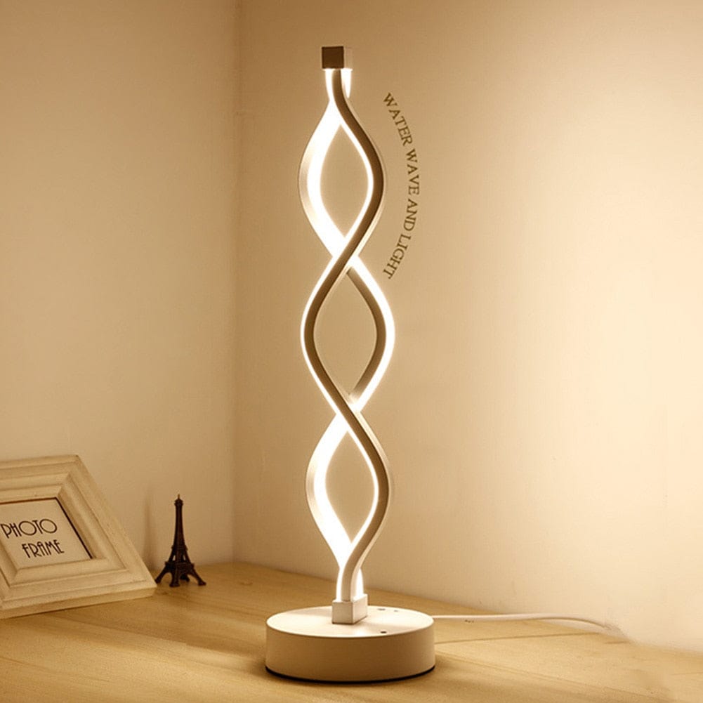 Smart Tech Shopping Acrylic Iron Curved Modern Spiral Light