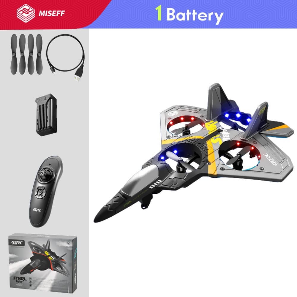 Smart Tech Shopping airplane Gray 1 Battery MISEFF App-Controlled Indoor-Outdoor Remote Control Airplane