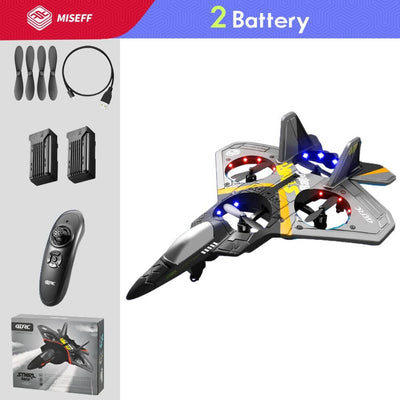Smart Tech Shopping airplane Gray 2 Battery MISEFF App-Controlled Indoor-Outdoor Remote Control Airplane