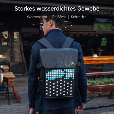 Smart Tech Shopping backpacks Black DIVOOM Pixoo M: Waterproof LED Screen Backpack - Stylish Travel Laptop Bag