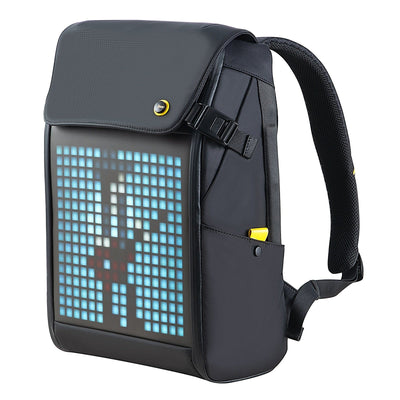 Smart Tech Shopping backpacks Black DIVOOM Pixoo M: Waterproof LED Screen Backpack - Stylish Travel Laptop Bag