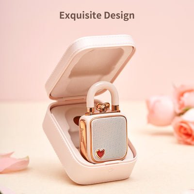 Smart Tech Shopping bluetooth speakers Pink Cute Retro LoveLock: Portable 5W Bluetooth Speaker - Perfect Gift for Girls