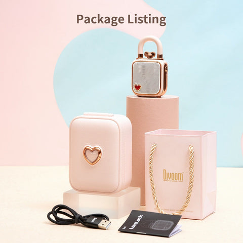 Smart Tech Shopping bluetooth speakers Pink Cute Retro LoveLock: Portable 5W Bluetooth Speaker - Perfect Gift for Girls