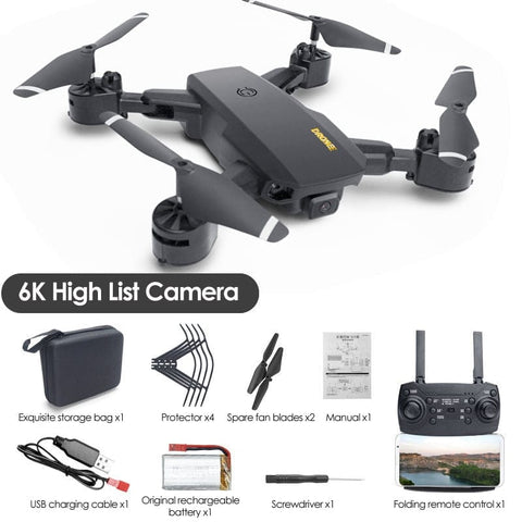 Smart Tech Shopping Drone Black 6K bag GPS Drone with 4K Camera, Obstacle Avoidance with RC Distance 3000M