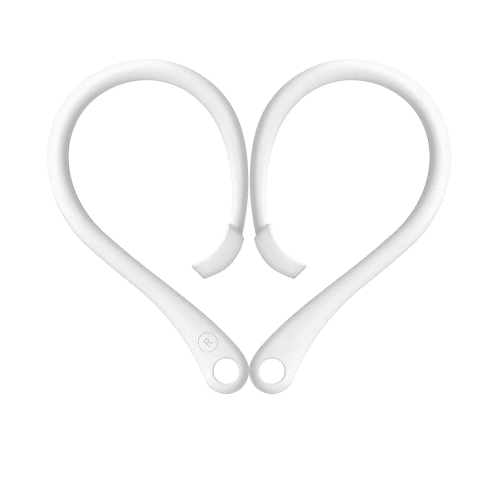 Smart Tech Shopping earpods White Sports Silicone Ear Hooks for Apple AirPods: Anti-Fall Accessories for AirPods Pro, 2, and 3
