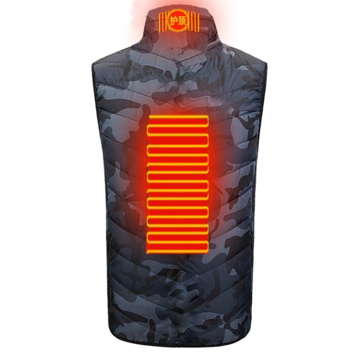 Smart Tech Shopping electric heated vest 2 Area red-02 / S Couples 4 Part Smart Heating USB Electric Heated