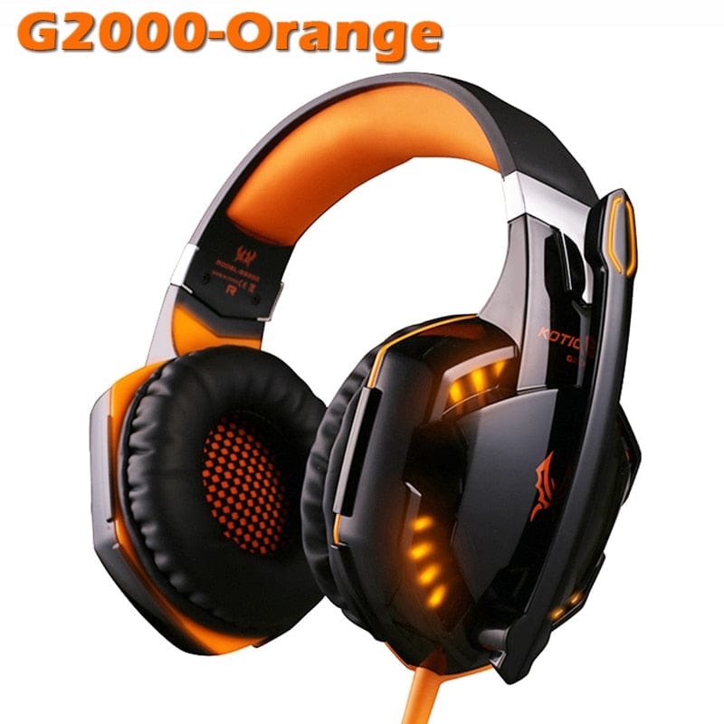 Smart Tech Shopping Gaming Headphones G2000  Orange KOTION EACH Gaming Headset, Wired Over-Head Headphone For Computer PS4 Xbox
