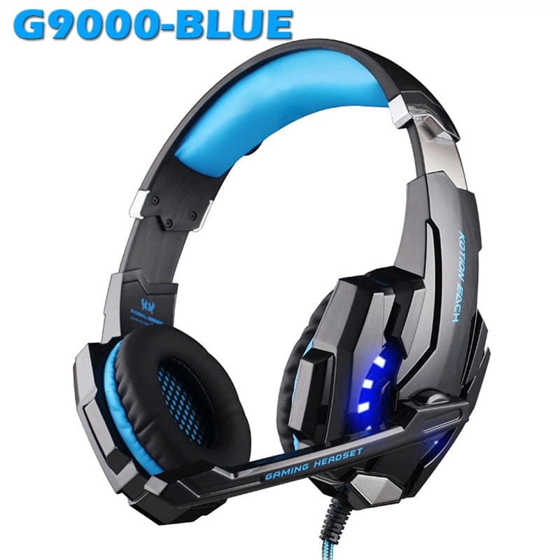 Smart Tech Shopping Gaming Headphones G9000  Blue KOTION EACH Gaming Headset, Wired Over-Head Headphone For Computer PS4 Xbox