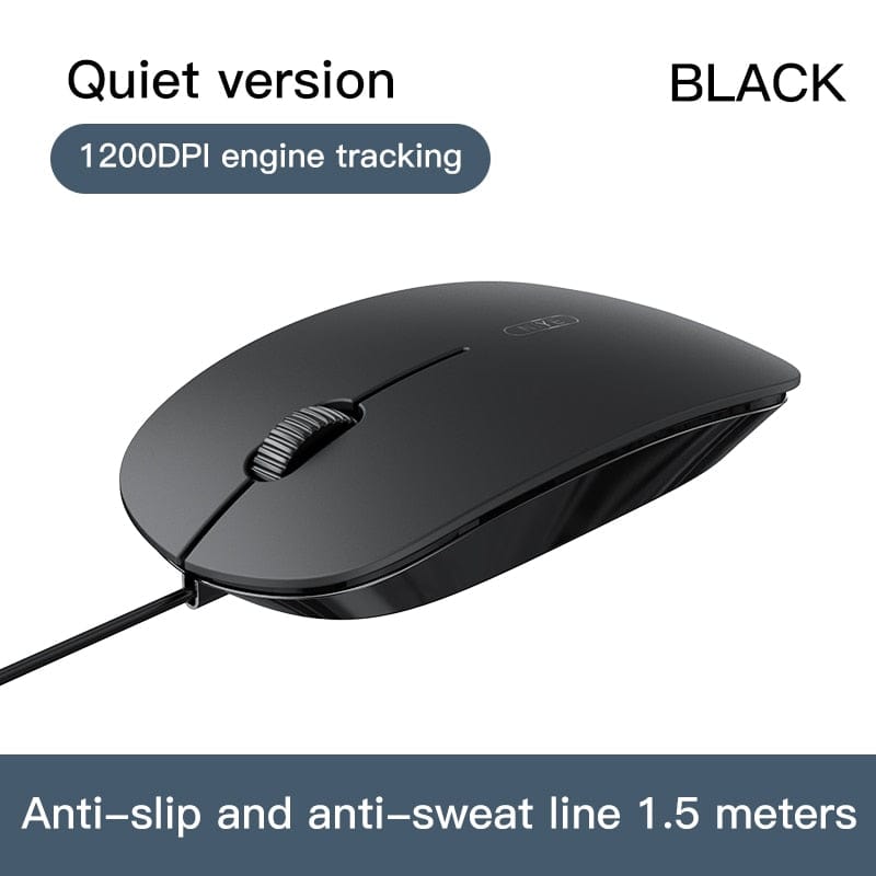Smart Tech Shopping Gaming Mouse Almost Mute Type Wired Ergonomic Mouse with 1200DPI For Laptop Notebook