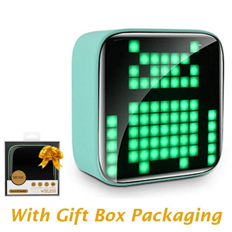 Smart Tech Shopping Green / without TF card Retro Pixel Art Portable Speaker, LED Bluetooth