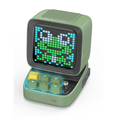 Smart Tech Shopping LED display Army Green / Speaker Ditoo: Retro Pixel Art Bluetooth Speaker with DIY LED Display - Gift and Home Decor