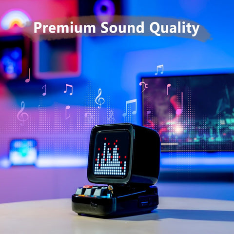Smart Tech Shopping LED display Ditoo: Retro Pixel Art Bluetooth Speaker with DIY LED Display - Gift and Home Decor