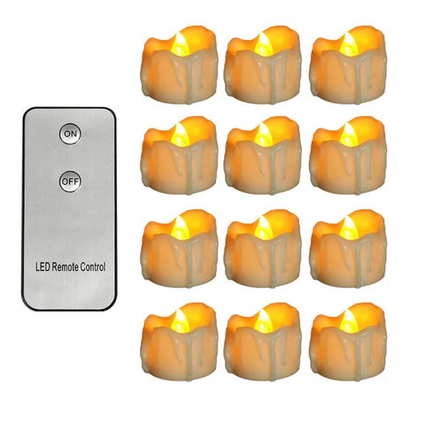 Smart Tech Shopping LED Night Lights Yellow light A Spooky and Safe: Pack of 12 Battery Operated Flameless Halloween LED Candles