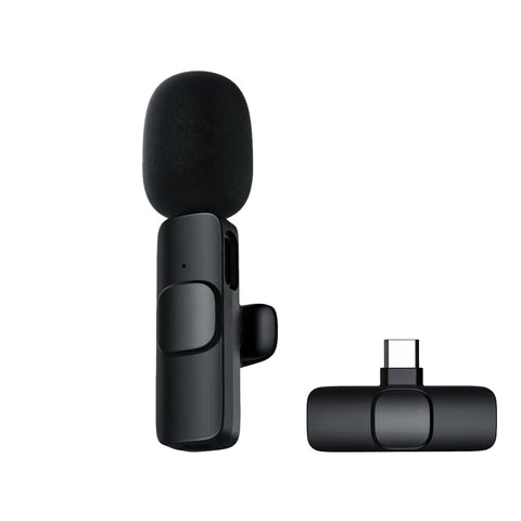Smart Tech Shopping microphones 1 For Type-C Wireless Lavalier Microphone Portable Audio Video Recording Mini Mic for iPhone Android Live Broadcast Gaming Phone Mic Type-C