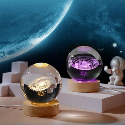 Smart Tech Shopping Night Lights 3D Laser Engraving Crystal Ball: Stunning Crystal Ball Ornaments