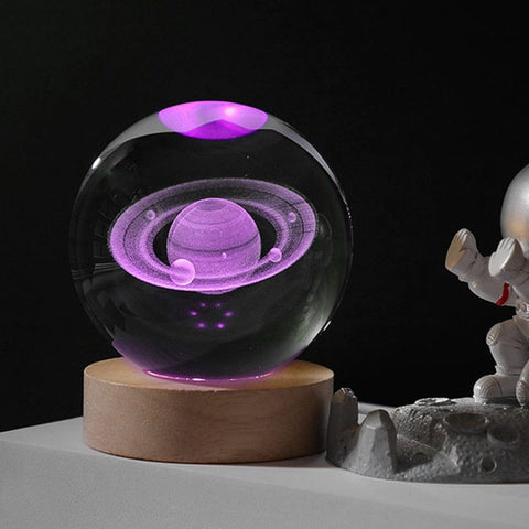 Smart Tech Shopping Night Lights 3D Laser Engraving Crystal Ball: Stunning Crystal Ball Ornaments