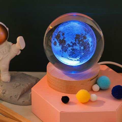 Smart Tech Shopping Night Lights 3D Laser Engraving Crystal Ball: Stunning Crystal Ball Ornaments