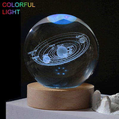 Smart Tech Shopping Night Lights B / Diameter 6cm 3D Laser Engraving Crystal Ball: Stunning Crystal Ball Ornaments