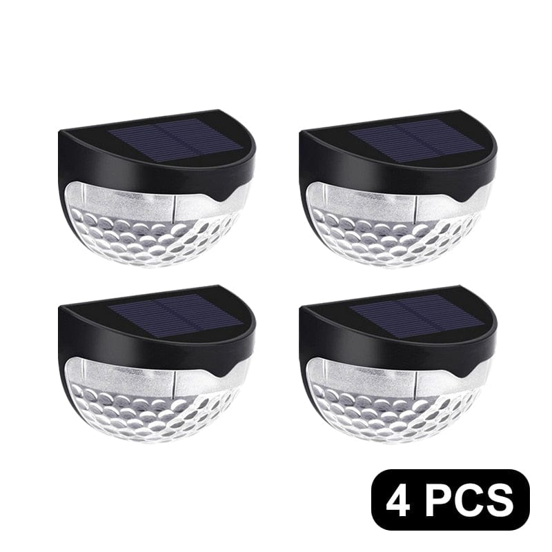 Smart Tech Shopping Night Lights Black shell-4pcs / Warm Solar LED Light: Outdoor Waterproof Balcony Gazebo Lights for Home Exterior and Garden Decoration