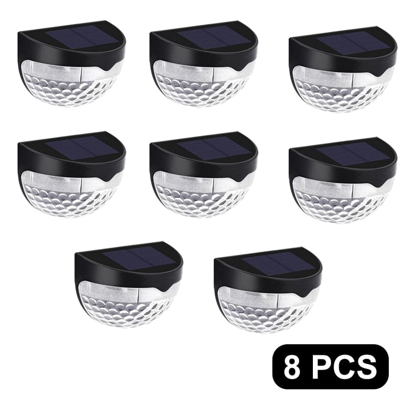 Smart Tech Shopping Night Lights Black shell-8pcs / Warm Solar LED Light: Outdoor Waterproof Balcony Gazebo Lights for Home Exterior and Garden Decoration