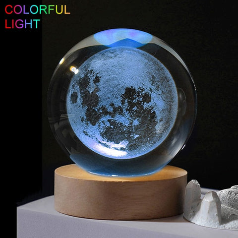 Smart Tech Shopping Night Lights E / Diameter 6cm 3D Laser Engraving Crystal Ball: Stunning Crystal Ball Ornaments