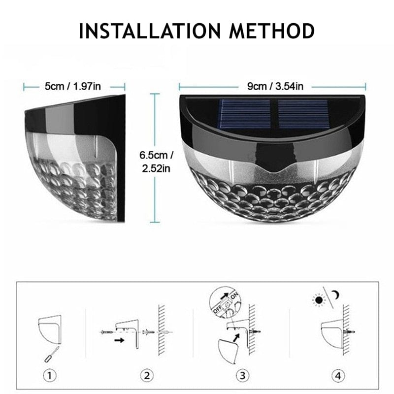 Smart Tech Shopping Night Lights Solar LED Light: Outdoor Waterproof Balcony Gazebo Lights for Home Exterior and Garden Decoration