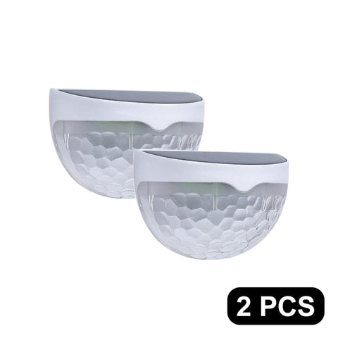 Smart Tech Shopping Night Lights White shell-2pcs / Warm Solar LED Light: Outdoor Waterproof Balcony Gazebo Lights for Home Exterior and Garden Decoration