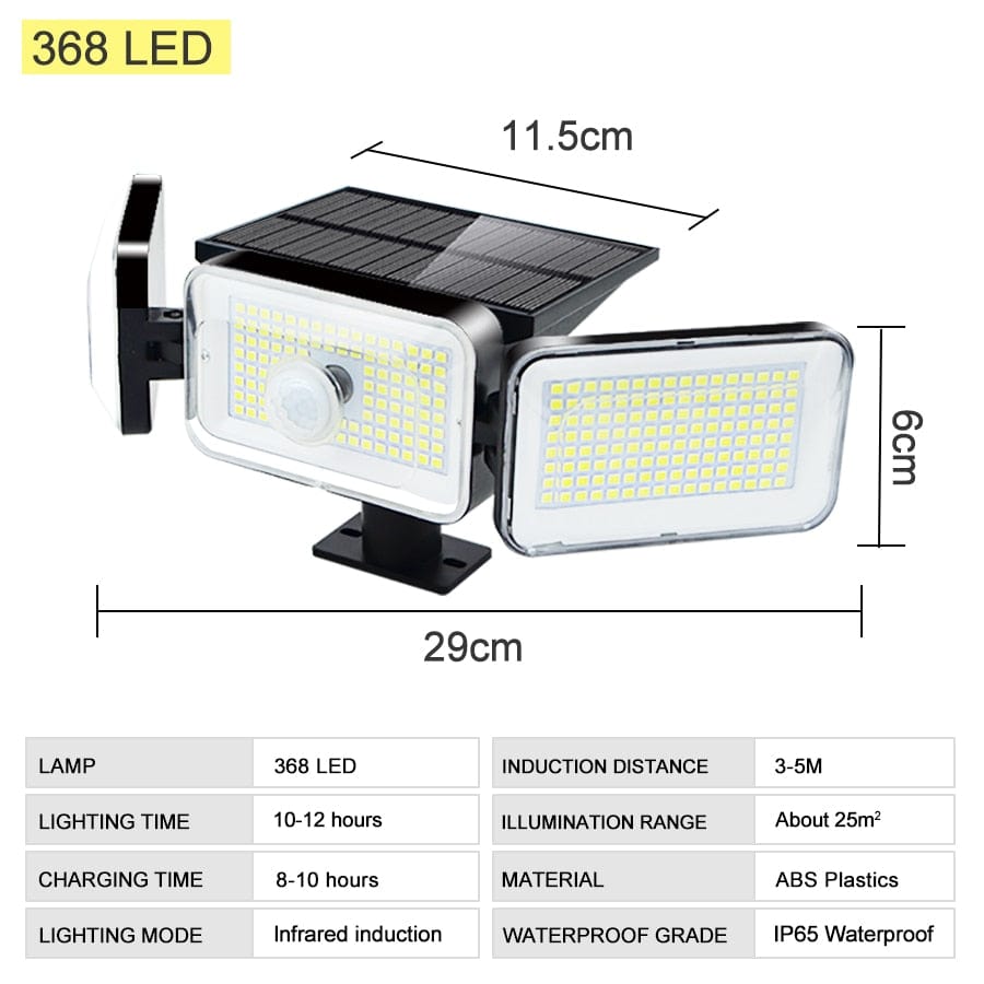 Smart Tech Shopping Outdoor Wall Lamps 368 LED LED Solar light outdoor Motion Sensor 3