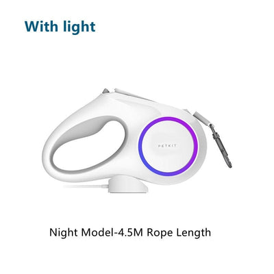 Smart Tech Shopping Pet Locator with light 4.5M Petkit Go Shine Max Pet Leash Dog Traction Rope, Flexible Ring Shape with LED Night Light