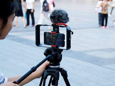 Smart Tech Shopping Phone Holder U-Rig Pro U Rig Pro, Handle Rig Triple Hot Shoe Mounts Video Stabilizer Vlog Grip for phones