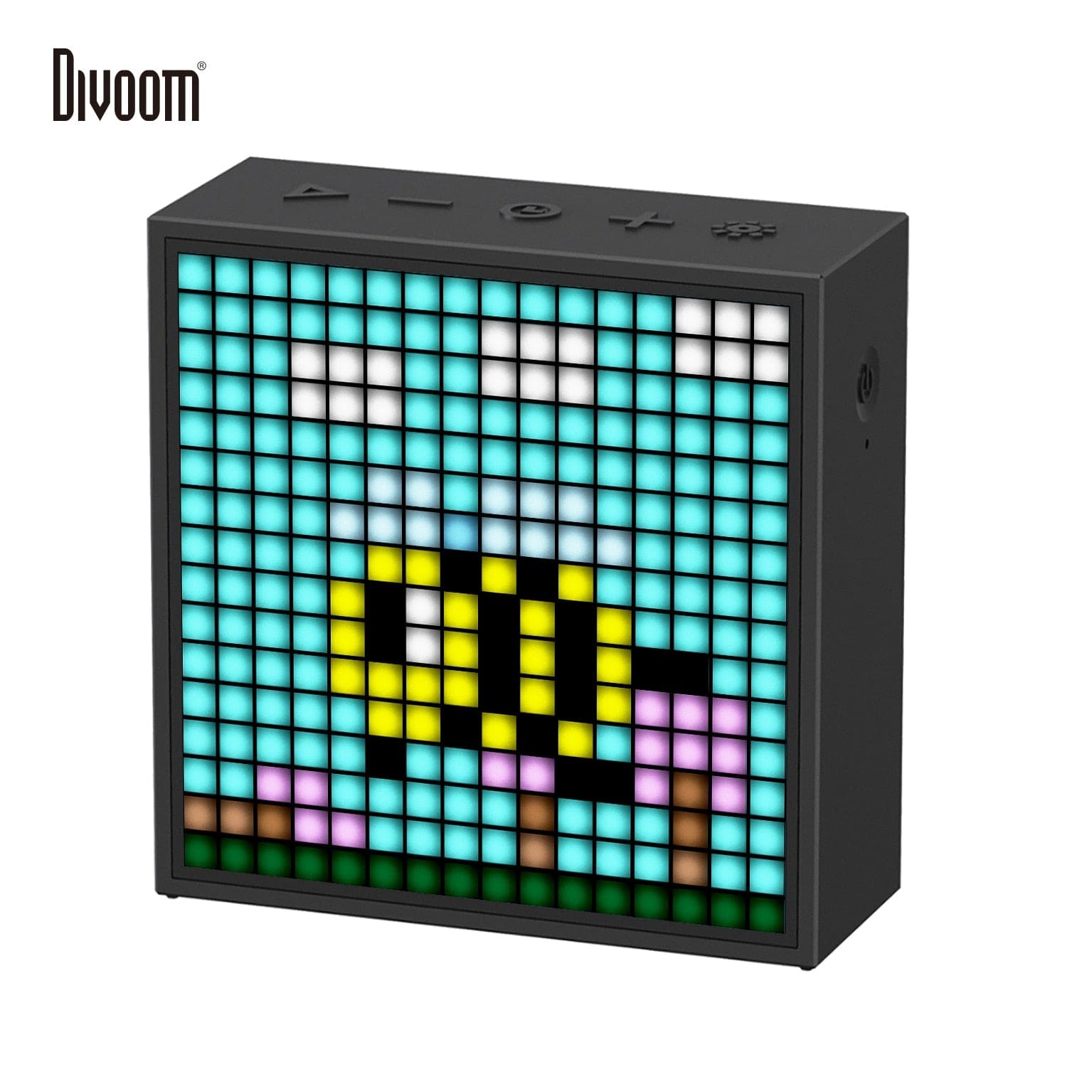 Smart Tech Shopping pixel art Black Timebox Evo: Portable Bluetooth Speaker with Programmable LED Display - Unique Pixel Art Gift