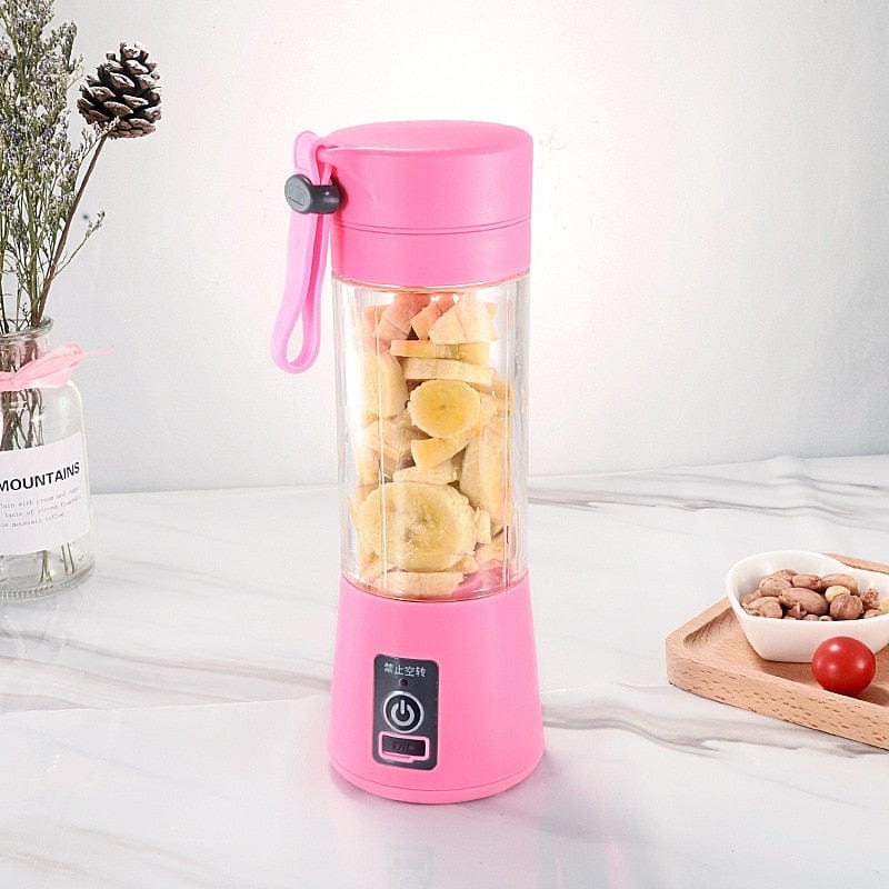 Smart Tech Shopping Portable Blender Pink Mini Electric Juicer, Handheld Fruit Milkshake Blender