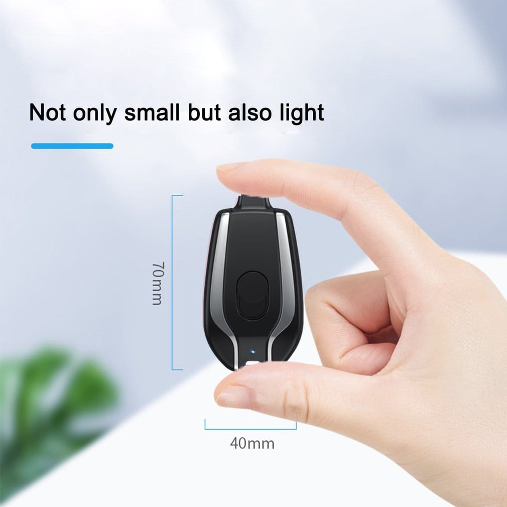 Smart Tech Shopping Portable Keychain Charger Portable Keychain Charger | Ultra-Compact 1500mAh Type-C Mini Power Bank