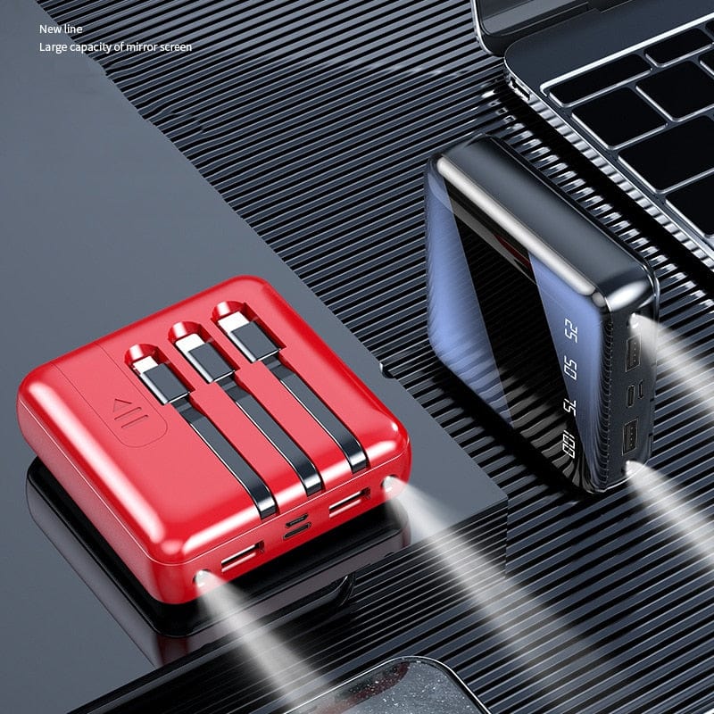 Smart Tech Shopping power bank Mini Power Bank 20000mAh: Portable Charger with Built-in Cable