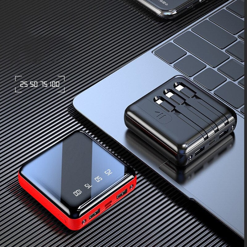 Smart Tech Shopping power bank Mini Power Bank 20000mAh: Portable Charger with Built-in Cable