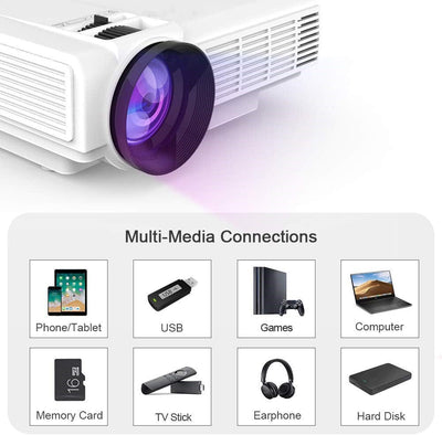 Smart Tech Shopping POWERFUL LED Mini Projector 2600Lumens, Smart portable home LED HD projector