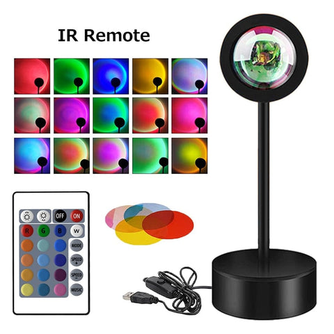 Smart Tech Shopping Remote Multicolor Sunset Lamp, VooVoo- Smart Bluetooth Sunset Projection Lamp