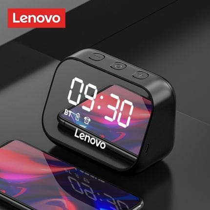 Smart Tech Shopping smart clock black Lenovo TS13 Bluetooth Speaker Subwoofer