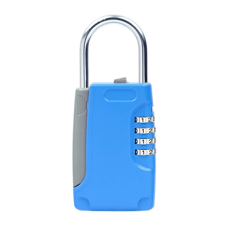 Smart Tech Shopping smart locks Blue Hook Type Key Storage Box: Outdoor Security with 4-Digit Mechanical Code Lock