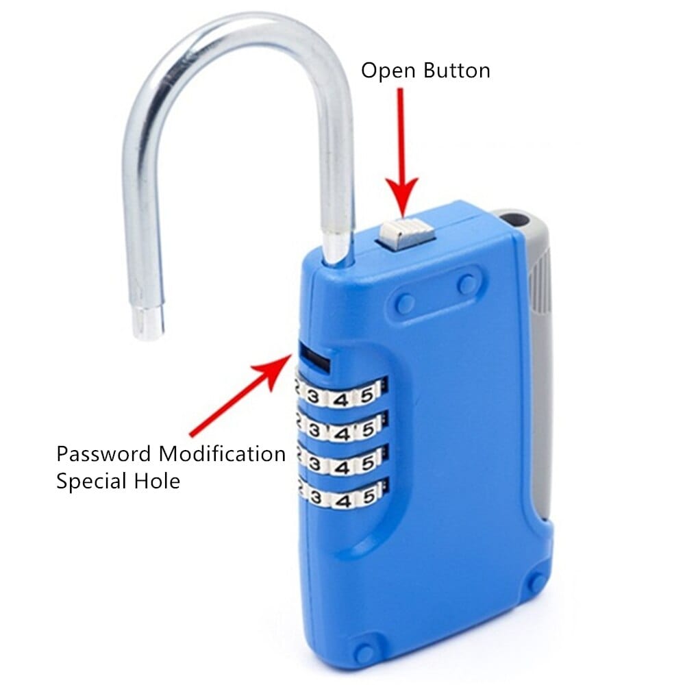 Smart Tech Shopping smart locks Hook Type Key Storage Box: Outdoor Security with 4-Digit Mechanical Code Lock