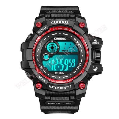 Smart Tech Shopping smart watch red--1003 COOBOS Military Wrist Watch, Men's Sport Watch