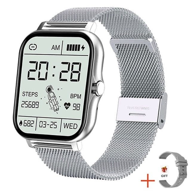Smart Tech Shopping smart watch Silver Touch Sport Smart Watch With Fitness Tracker & Bluetooth Calls