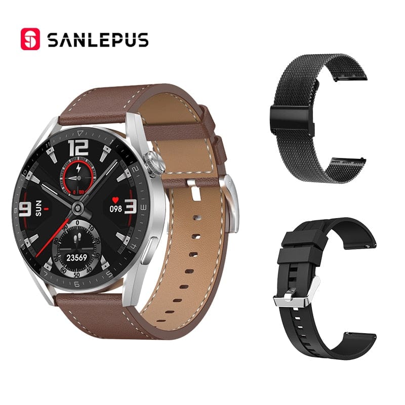 Smart Tech Shopping smart watch With 2 Straps-02 SANLEPUS NFC Business Smart Watch For Men with GPS Movement Tracking