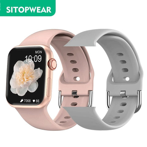 Smart Tech Shopping smart watch With Silicone Strap-04 SitopWear Wireless Charging Smartwatch With Bluetooth Calling and Fitness Monitoring