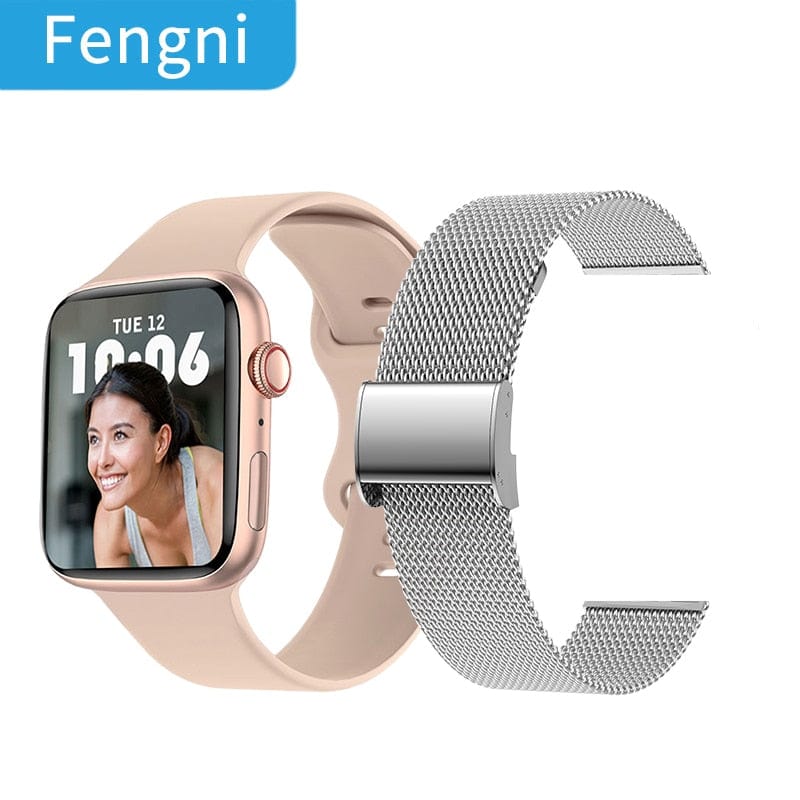 Smart Tech Shopping smart watch With Steel Strap-04 NFC Smart Watch WIth Door Access Control  & Fitness Monitoring